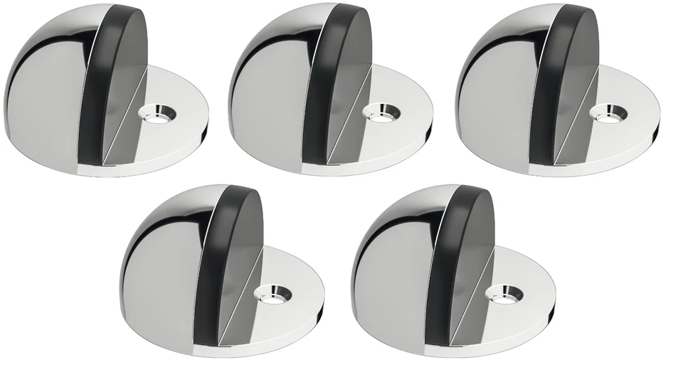 Türstopper rund Türpuffer Schrauben Gummi Puffer bronze Retro chrom messing gold - Bild 4 von 4