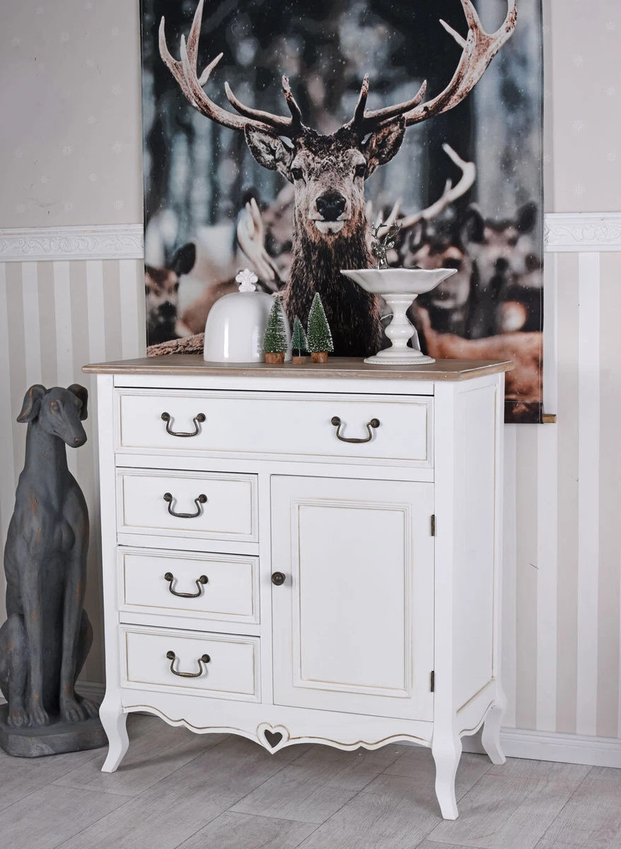 Dresser Shabby Chic Cabinet Hallway Cabinet Laundry Cabinet White Sideboard Wood