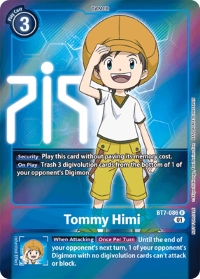 Tommy Himi Box Topper Foil - BT7-086 NM - Digimon TCG