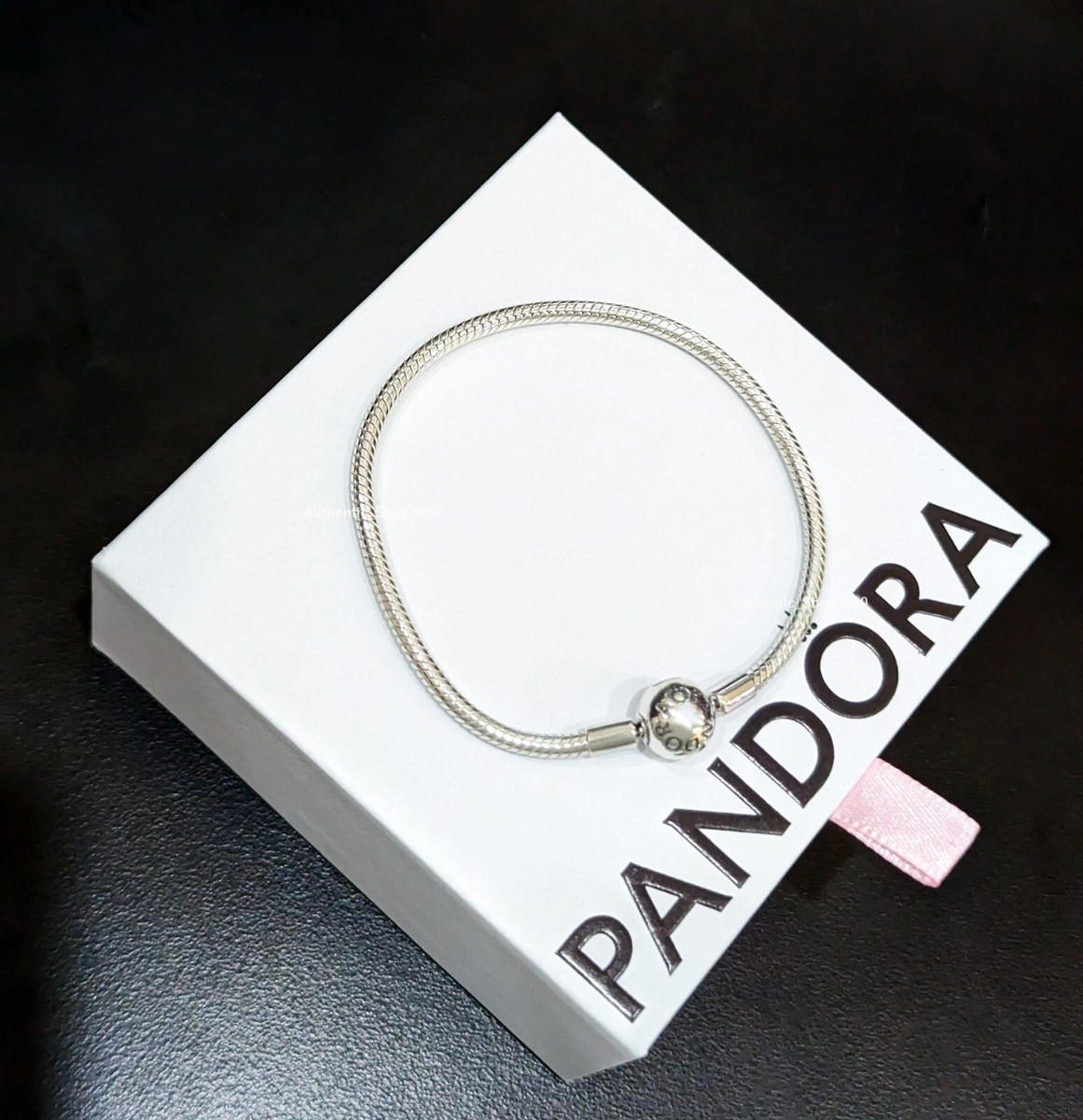 NEW 100% Authentic PANDORA Smooth 925 Silver Logo Clasp Charm