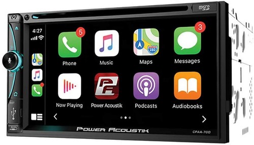 Power Acoustik 2 Din CPAA-70D CD DVD Player Android Auto CarPlay Bluetooth USB - Picture 6 of 12