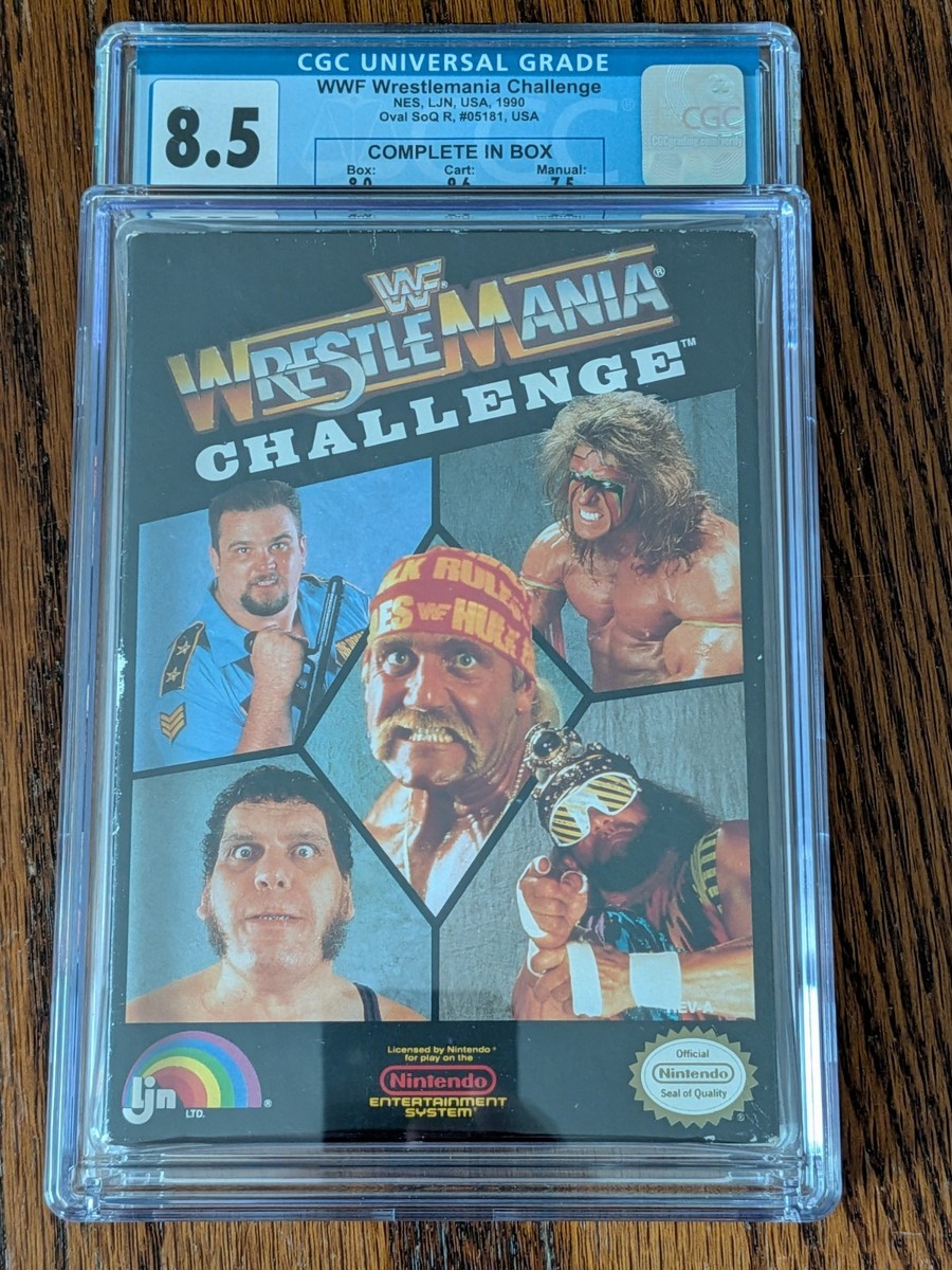WWF WRESTLEMANIA CHALLENGE Nintendo NES Game CIB Complete 1990 CGC