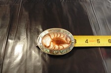 Hand Made real Scorpion And Abalone Brass Belt Buckle