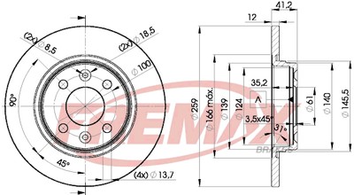 FREMAX BD-4707 Brake Disc for DACIA,RENAULT,SMART