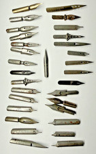 Vintage Mixed Calligraphy Dip Pen Nibs Lot – Assorted Brands & Styles – Art L3
