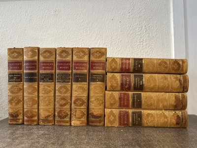 Thomas Carlyle's Works (1890) Full Set, Leather, 20-Vols Bound in 10