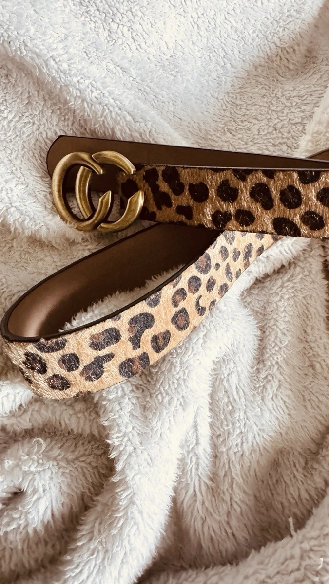 Vintage Express Gold and Brown Leopard Belt Leopard Belts for Women for sale - eBay main image 4