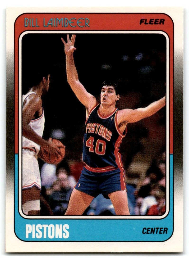 1988-89 Fleer Bill Laimbeer Detroit Pistons #42