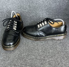 VTG Dr Martens Black Patent Leather Oxfords Mens US 8 UK 7 Made In England ISSUE