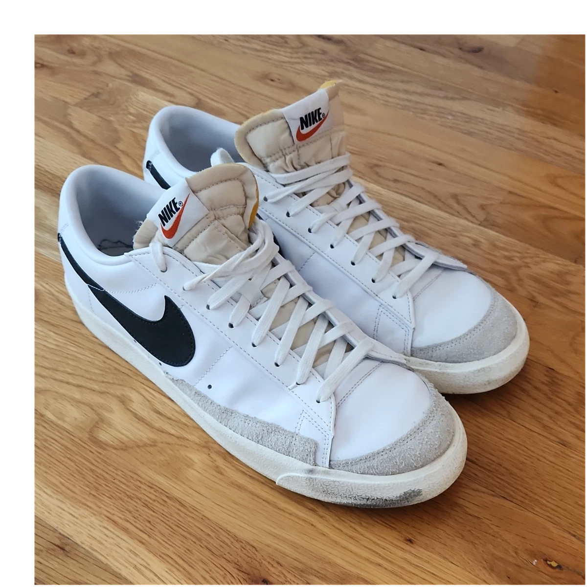 Nike Blazer Lows \'77 Black and White  Leather  Men\'s 9.5 EUC Blazer Low 77 – WOODstack main image 3