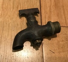 Antique Brass Tap Garden Sink Stables Basin Tank Keg Barrel Vintage (Black D 4)