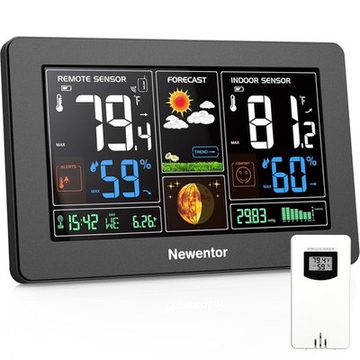Newentor Wireless Weather Station Digital Indoor Outdoor Thermometer