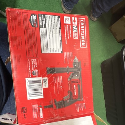 Craftsman CMED741 7.0 Amp 1/2'' Hammer Drill Corded Electric w/ Auxiliary Handle