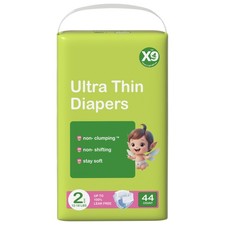 X9 Ultra Thin Baby Diapers Size 2 (12-18 lbs), 44 Count 0.43 per diaper
