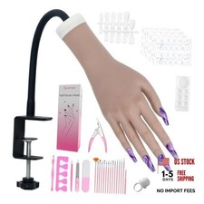 Flexible Fake Hand for Acrylic Nails - Flexible Bendable Hand with Adjustable