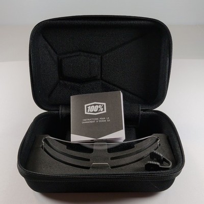 100% Percent S3 Sunglasses Clear Lens, Nosepiece, Hard Case, Manual