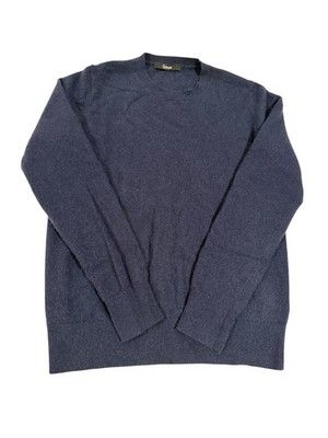 Quince 100% Cashmere Crewneck Sweater Navy Blue Knit Women's M