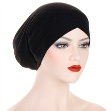 Underscarf Women Muslim Hijab Beanies Chemo Cap Turban Headwrap Bonnet Cap Plain