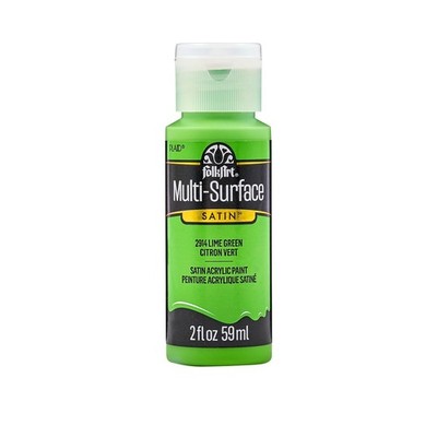 FolkArt Multi Surface Paint 2 Oz Lime Green Acrylic Art Supplies Assorted