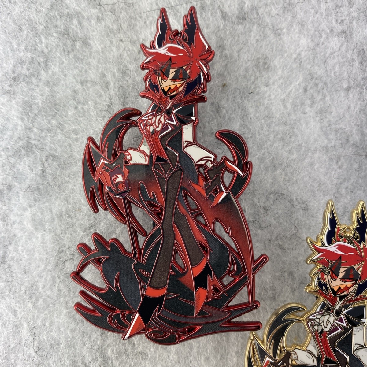 Hazbin Hotel Alastor Red Chrome Enamel Pin Halloween