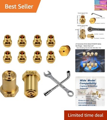 for Select FC/GC/PC Series Gas Ranges - Natural Gas to Propane LP Kit, 11 Bra...