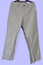 Amazon Essentials Pants Mens Sz 33x32 Tan Light Khaki Flat Front Comfort Classic