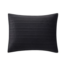 Soft Velvet Pillow Sham Standard Size Rich Black 1 Pack