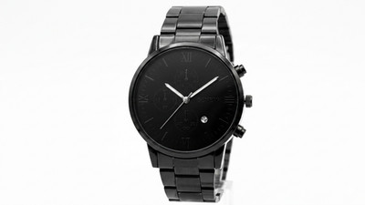 Geneva Men Watch Black Stainless Steel Band Quartz Luxury Business Sport Chrono