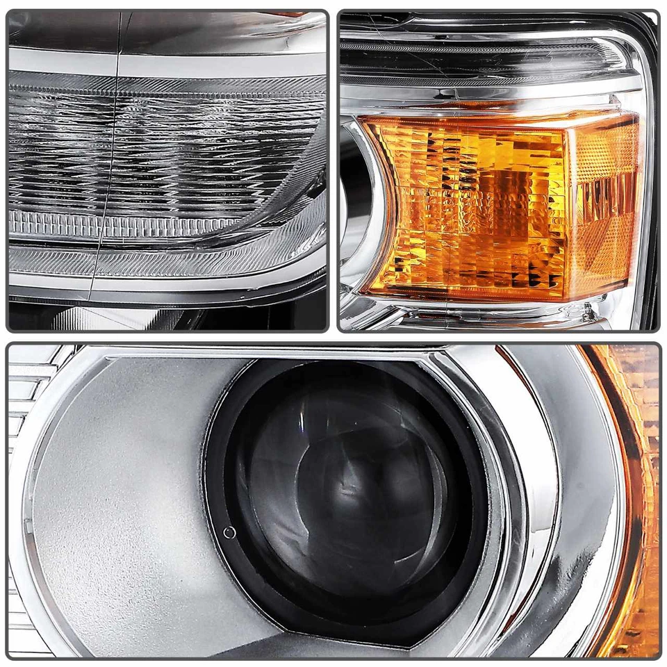 PAIR/2PCS LED DRL Projector Headlight For GMC Sierra 1500 2500HD 3500HD 2014-19 Foto 4 de 4