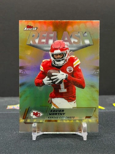 2025 Topps Finest Xavier Worthy Reflash Refractor Kansas City Chiefs