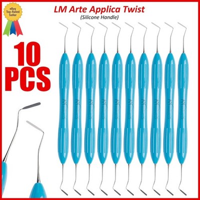 10Pcs Lm Arte Applica Twist Dental Composite Filling Instruments Silicone Handle
