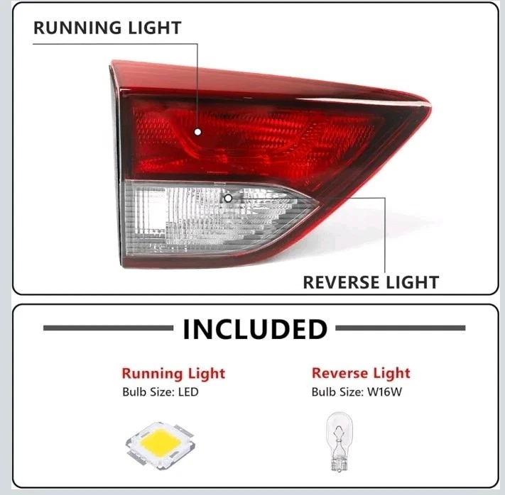 Luz trasera interior halógena izquierda Huray apta para Chevy Trailblazer L/LS/LT 2021-2025 Foto 2 de 4