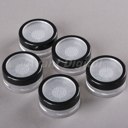 5pcs 10ml Plastic Nail Art Mini Powder Bottle Empty Cosmetic Jar Beauty Tool Set - Picture 1 of 10