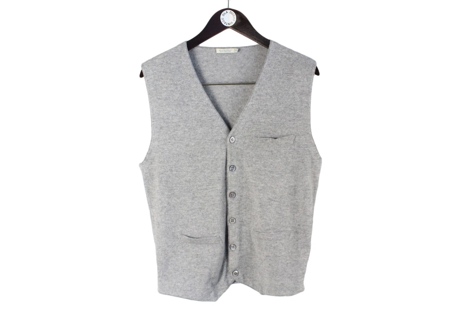 authentic SUITSUPPLY Vest Size M gray cashmere
