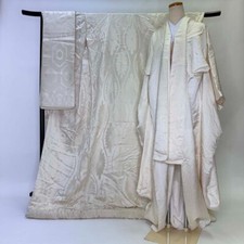 shiro-uchikake White Kimono Japanese 3set Traditional Wedding Shiromuku 4271