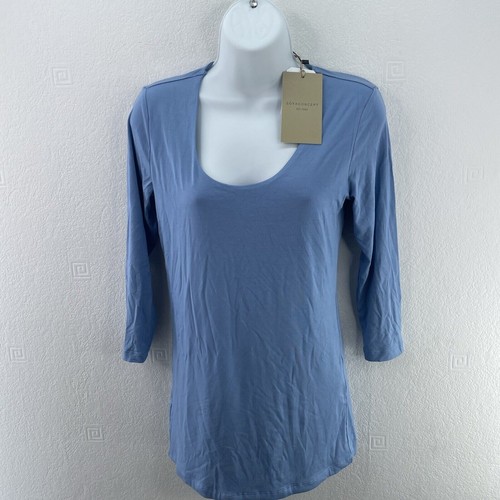 Soyaconcept T-shirt, Longline Half Sleeve Plain Size XS, Blue, RRP £30 - Picture 2 of 17