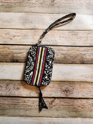 Vera Bradley Carry-It-All Black White Wristlet Wallet