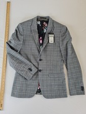 Mens Jacket Matalan Size 36 Regular Long Sleeve Button Front Grey 9871