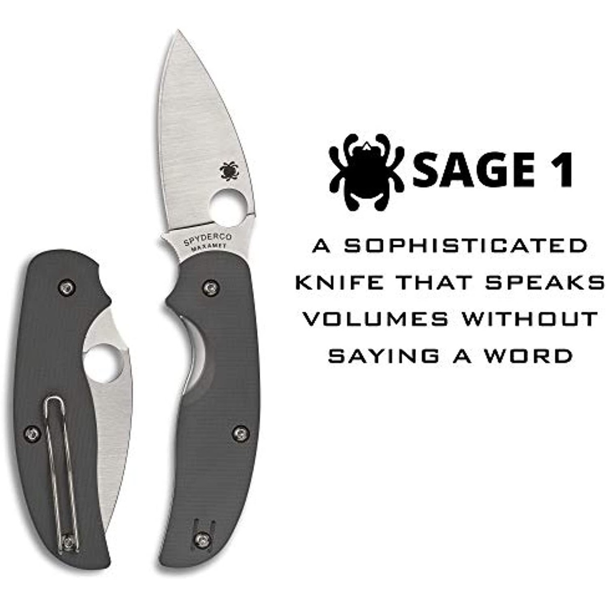 Spyderco Sage 1 Gray Pocketknife - C123GPGY for sale online