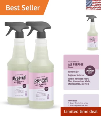 Presto Lavender All-Purpose Cleaner, 2-Pack of 32 fl oz - Essential Oil Formula