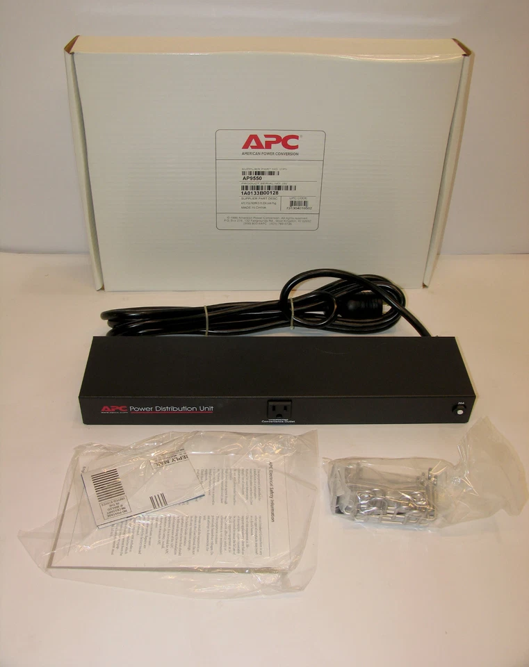 APC AP9550 Rack PDU Basic 1U 20A 120V L5-20P (11)5-15 - Image 3 of 3