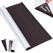 24 Inch X 10 Feet, 25 Mil Blank White Surface Magnet Sheets Magnetic Roll Printa