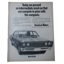 1969 AMC American Motors Rambler Automobile / New York Life - Vintage Print Ad