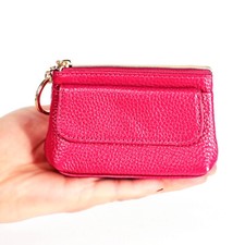 Genuine Leather Zipper Coin Purse Ladies Mini Coin Purse Card Bag Small Wallet