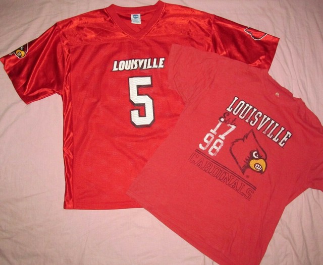 Louisville Cardinals Football Men's XL Lot 2 shirts Football jersey & T shirt | eBay