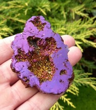 STUNNING PURPLE AURA QUARTZ GEODE PIECE, HEALING CRYSTAL GIFT