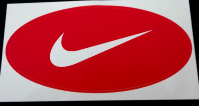 Werbe-Aufkleber Nike Logo swoosh Sportswear Fußball Tennis 90er vintage 6x3 cm