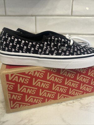 VANS Wtf Ftw AUTHENTIC SAYINGS BLACK SKATES UNISEX SHOES Sz -4.5M