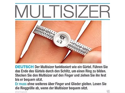 Ringmassband Ringmass Ringweite Ermitteln,Ringgrösse messen Multisizer 1 !!!