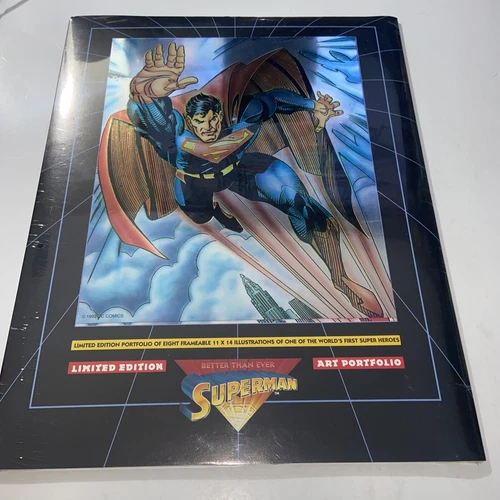 Superman Art Portfolio Foil Illustrations Limited Edition vintage 1993 DC Comics